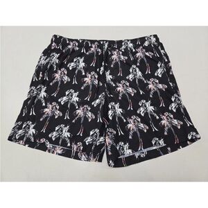 Sundek Shorts Funky Palm Print Elastic Waist Swim Shorts All Over Print Size XL